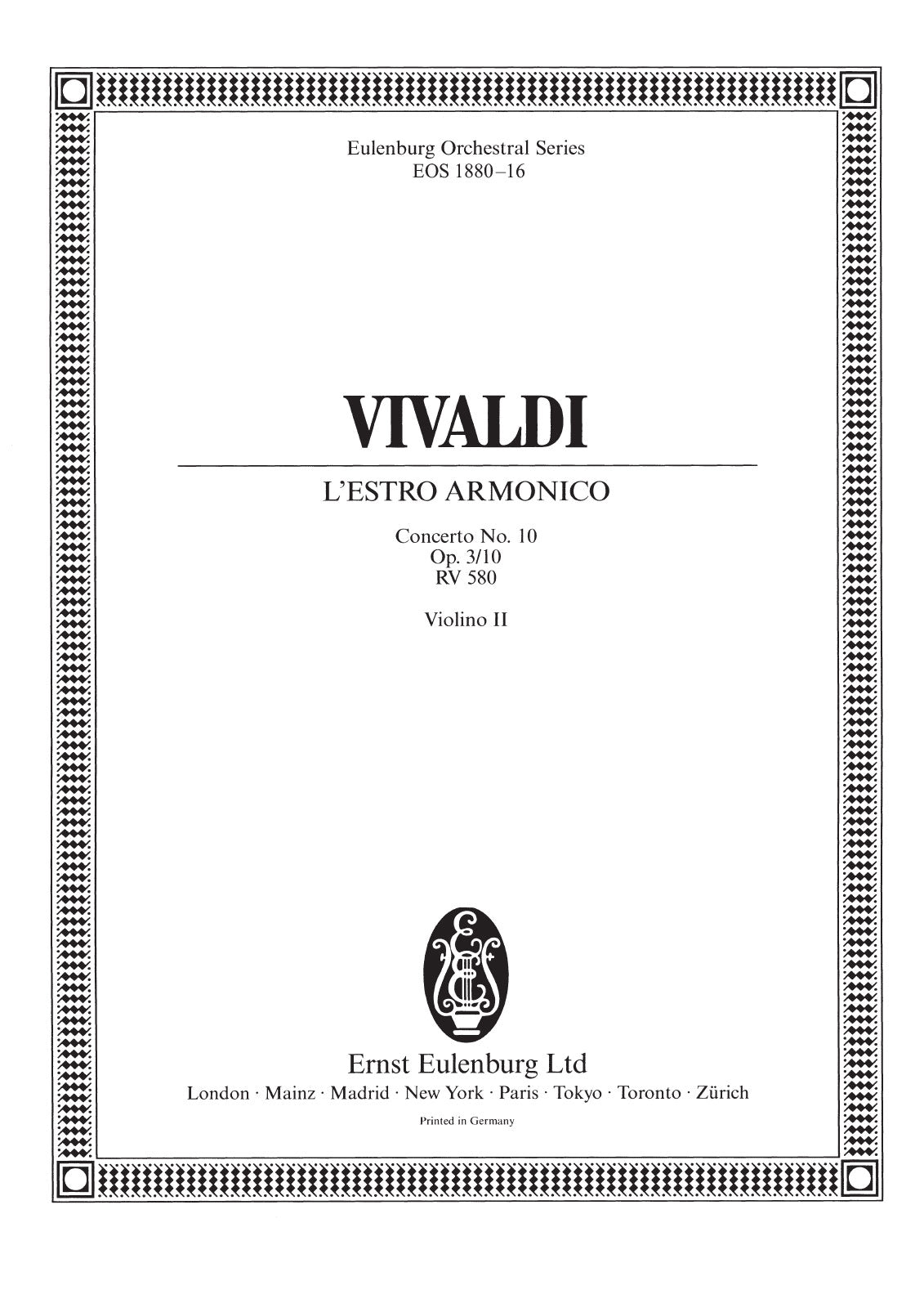 Vivaldi: L'Estro Armonico Concerto in B Minor, RV 580, Op. 3, No. 10