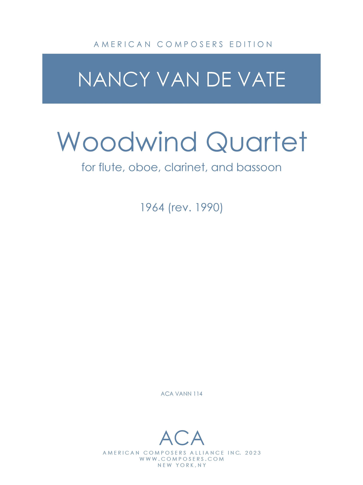 Vate: Woodwind Quartet