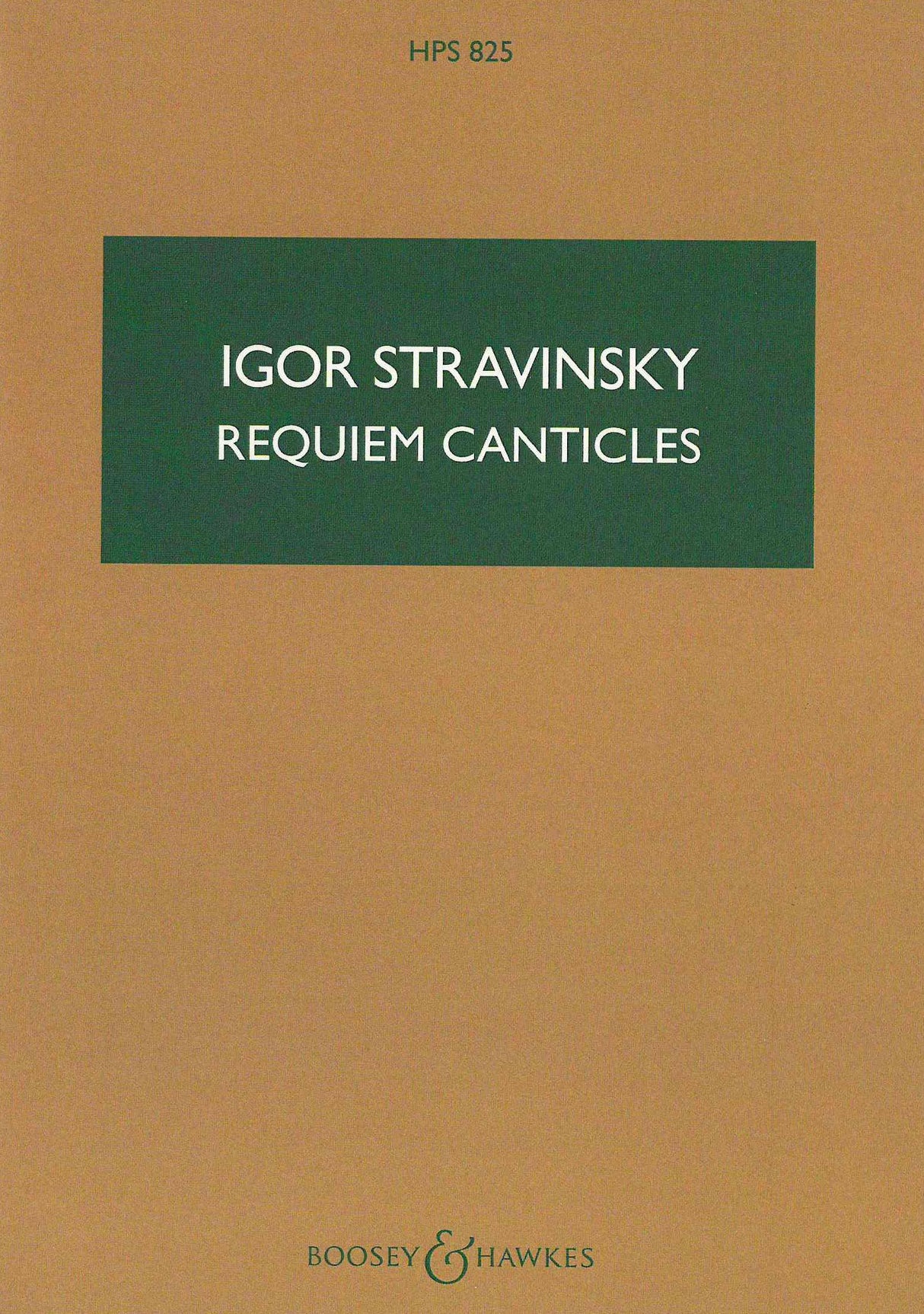 Stravinsky: Requiem Canticles