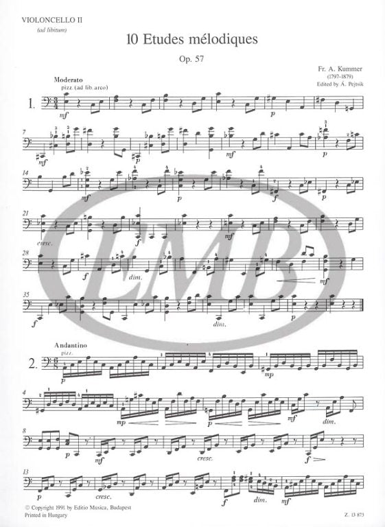 Kummer: 10 études mélodiques, Op. 57