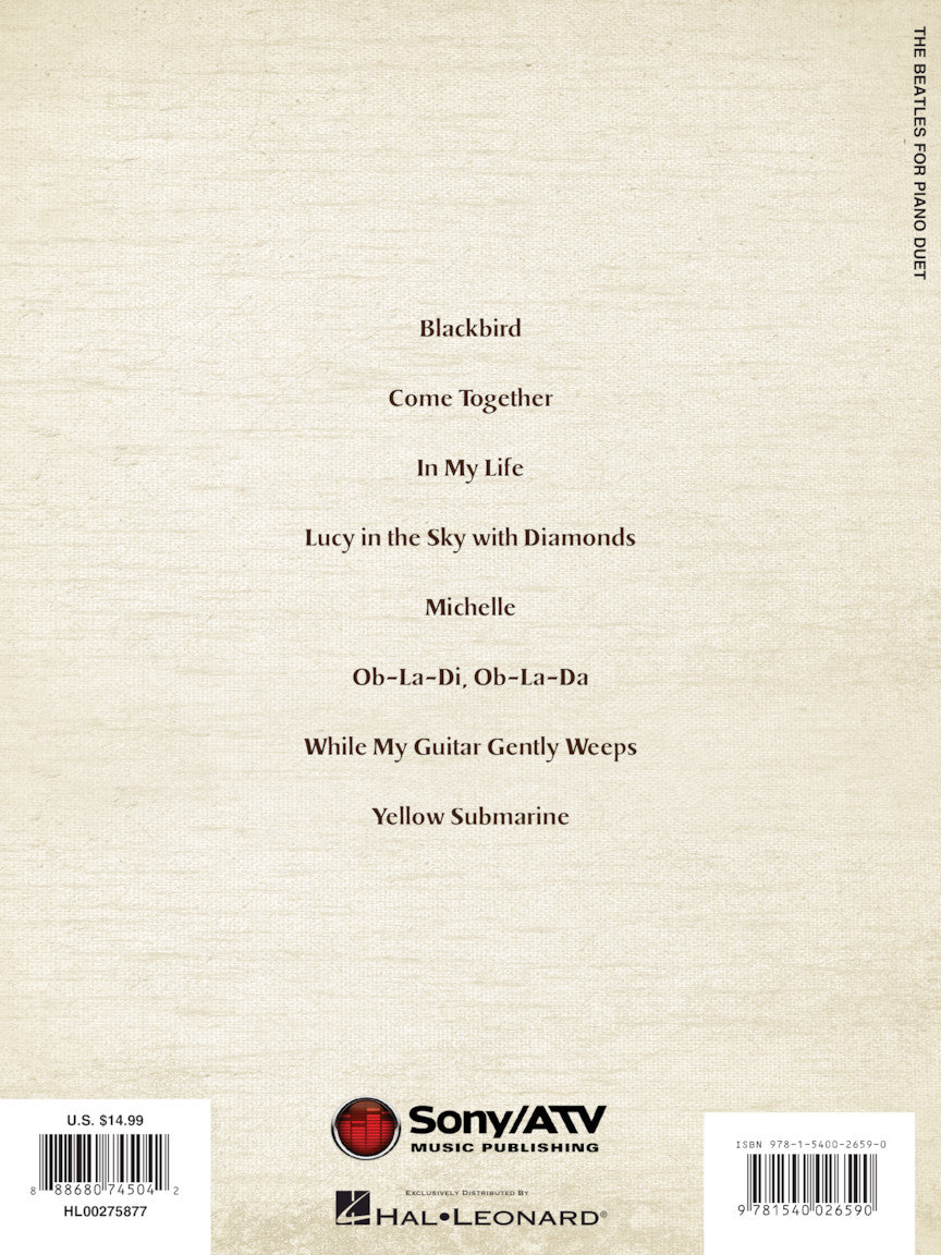 The Beatles for Piano Duet