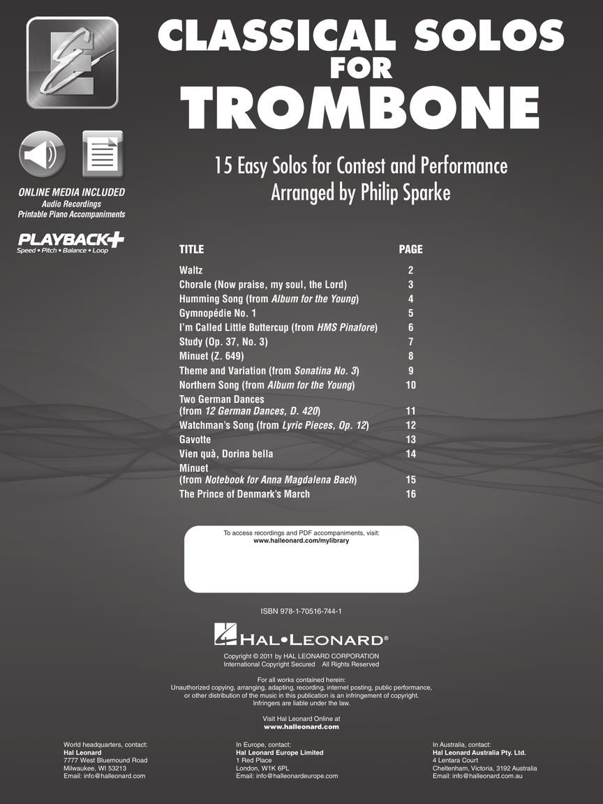 Classical Solos for Trombone - Volume 1