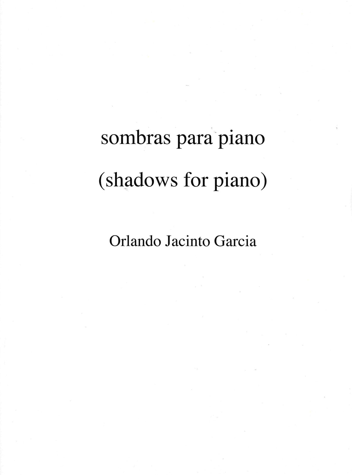 García: Sombras (Shadows)