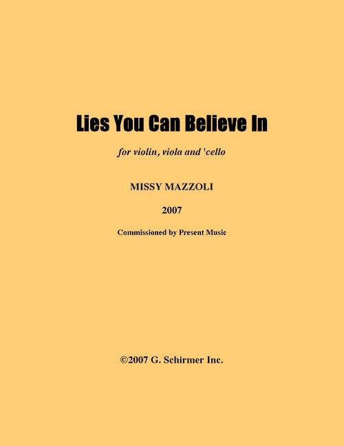 Mazzoli: Lies You Can Believe In