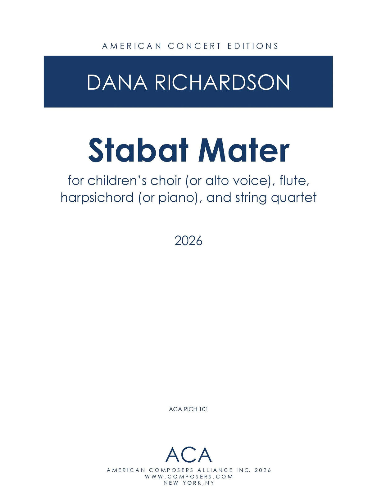 D. Richardson: Stabat Mater
