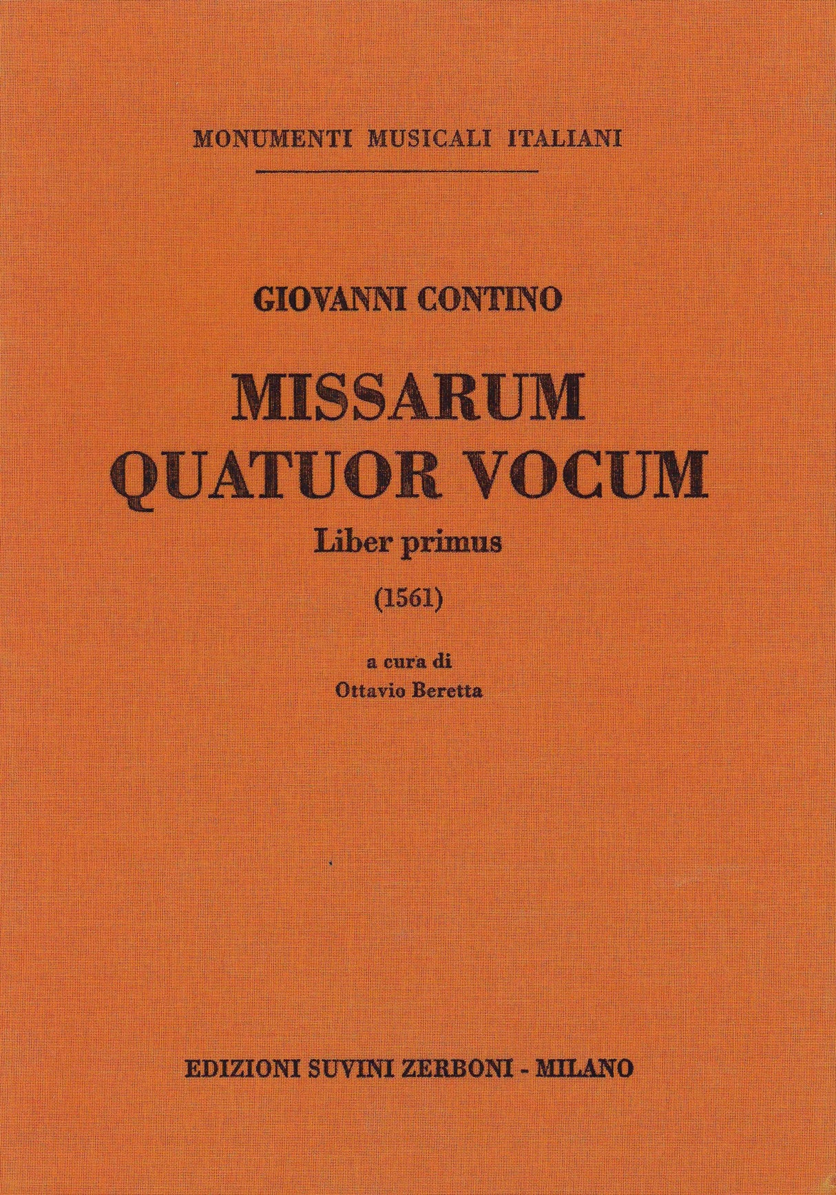 Contino: Missarum Quatuor Vocum