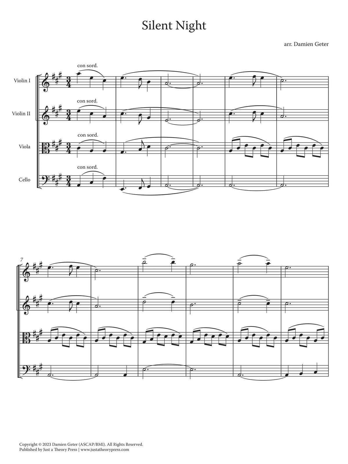 Geter: Christmas Hymns for String Quartet
