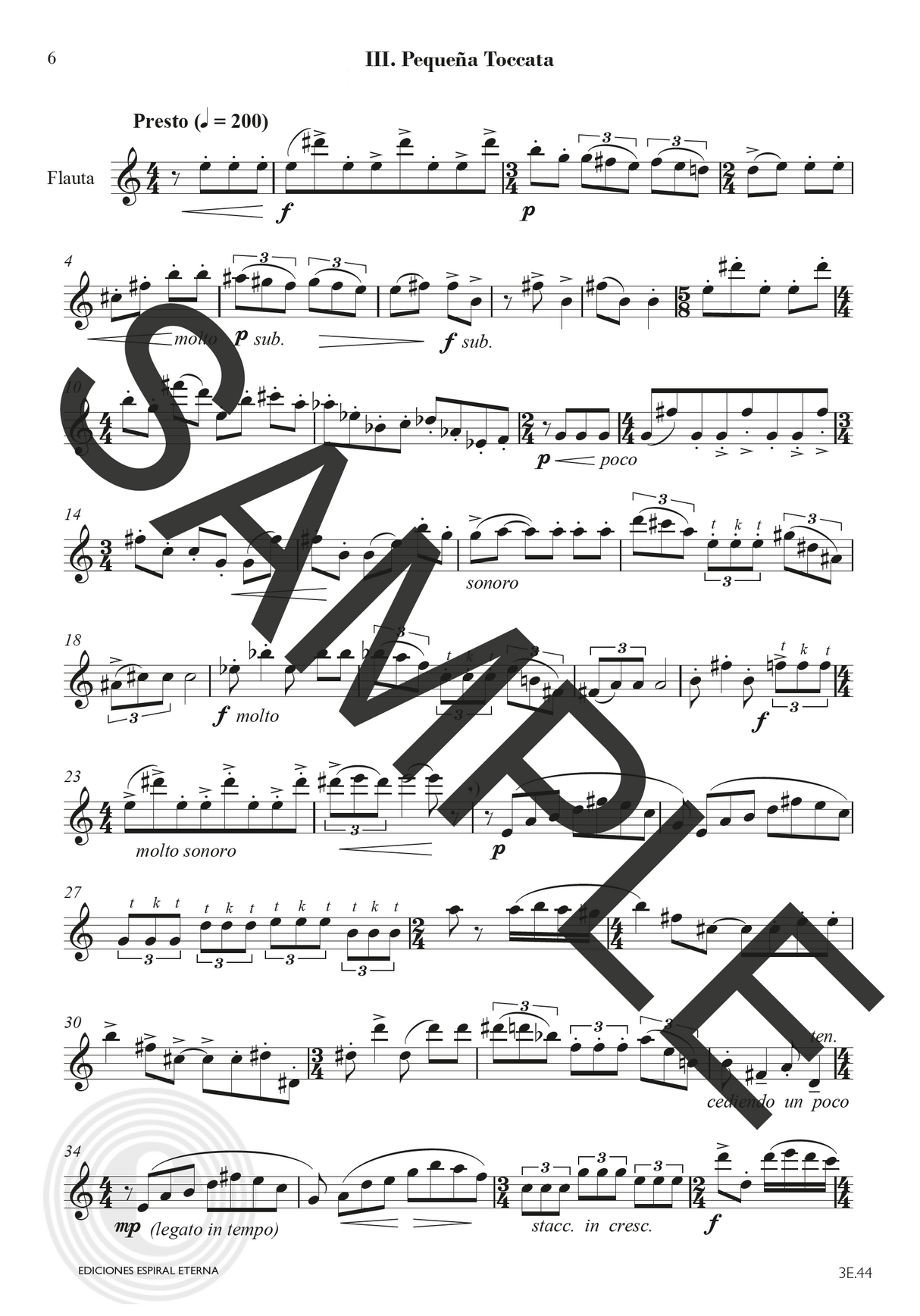 Brouwer: Sonata for Solo Flute