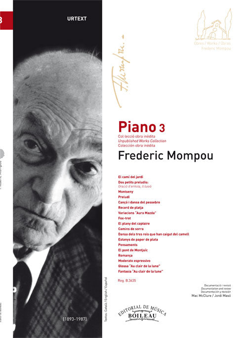 Mompou: Piano Volume 3