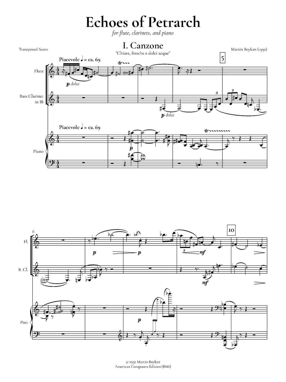 Boykan: Echoes of Petrarch