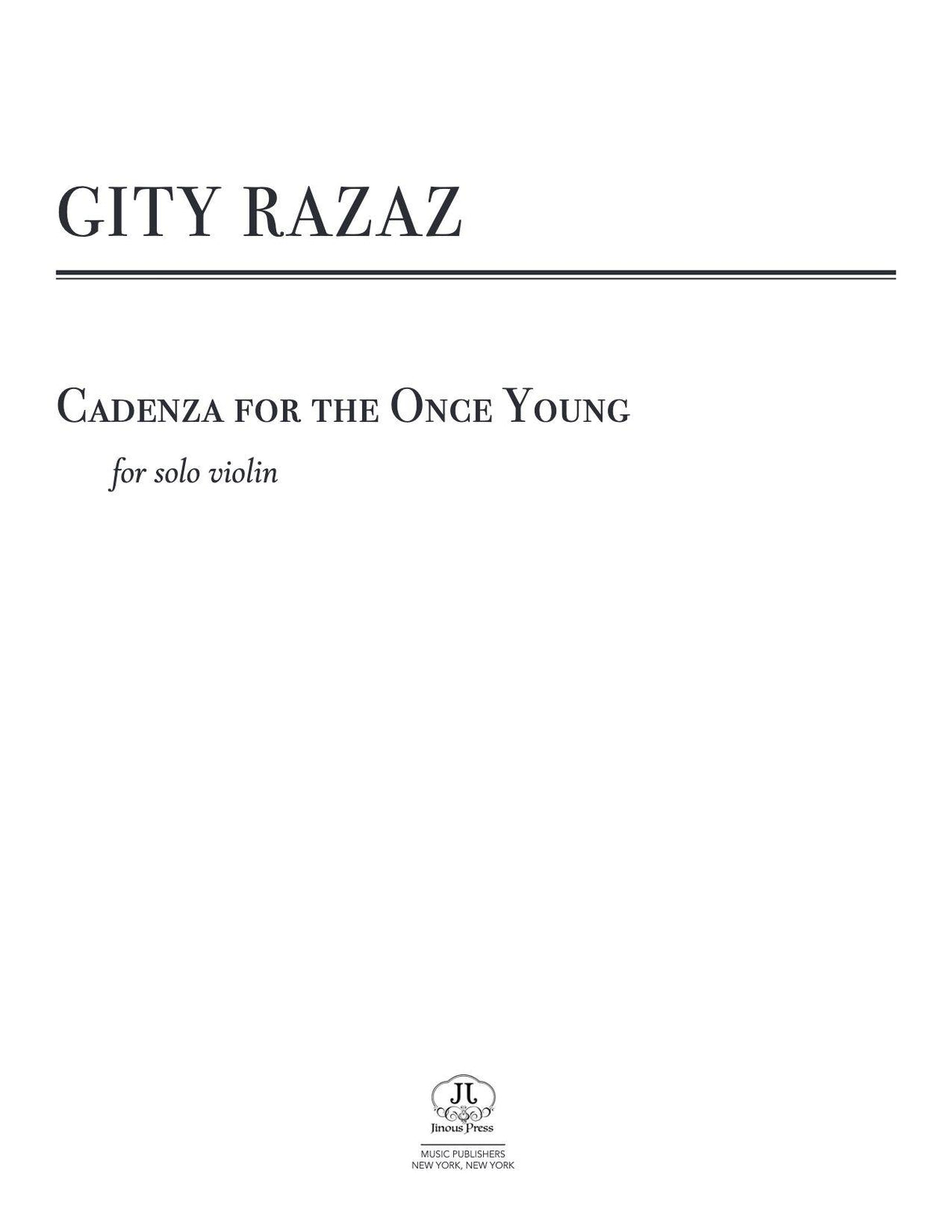 Razaz: Cadenza for the Once Young