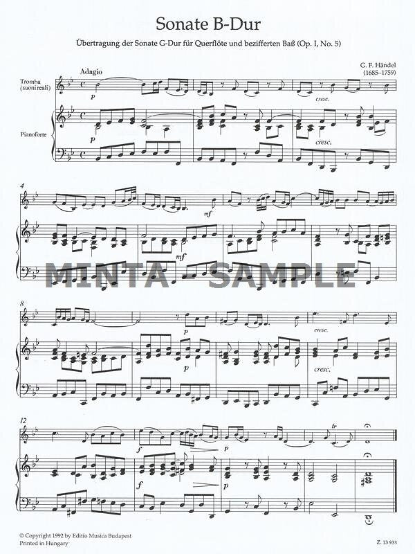Handel: 2 Sonatas (arr. for trumpet & piano)