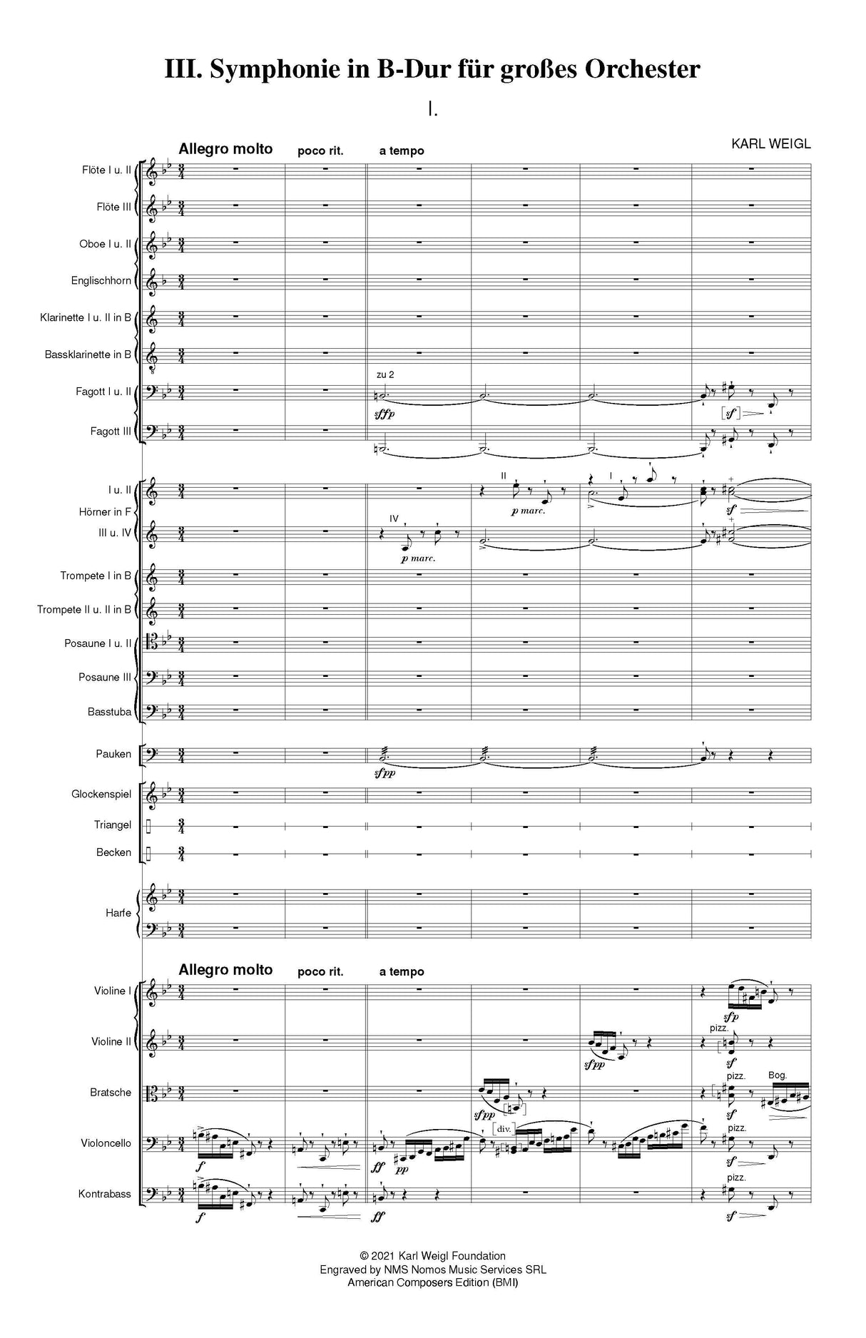 Weigl: Symphony No. 3 in B-flat Major