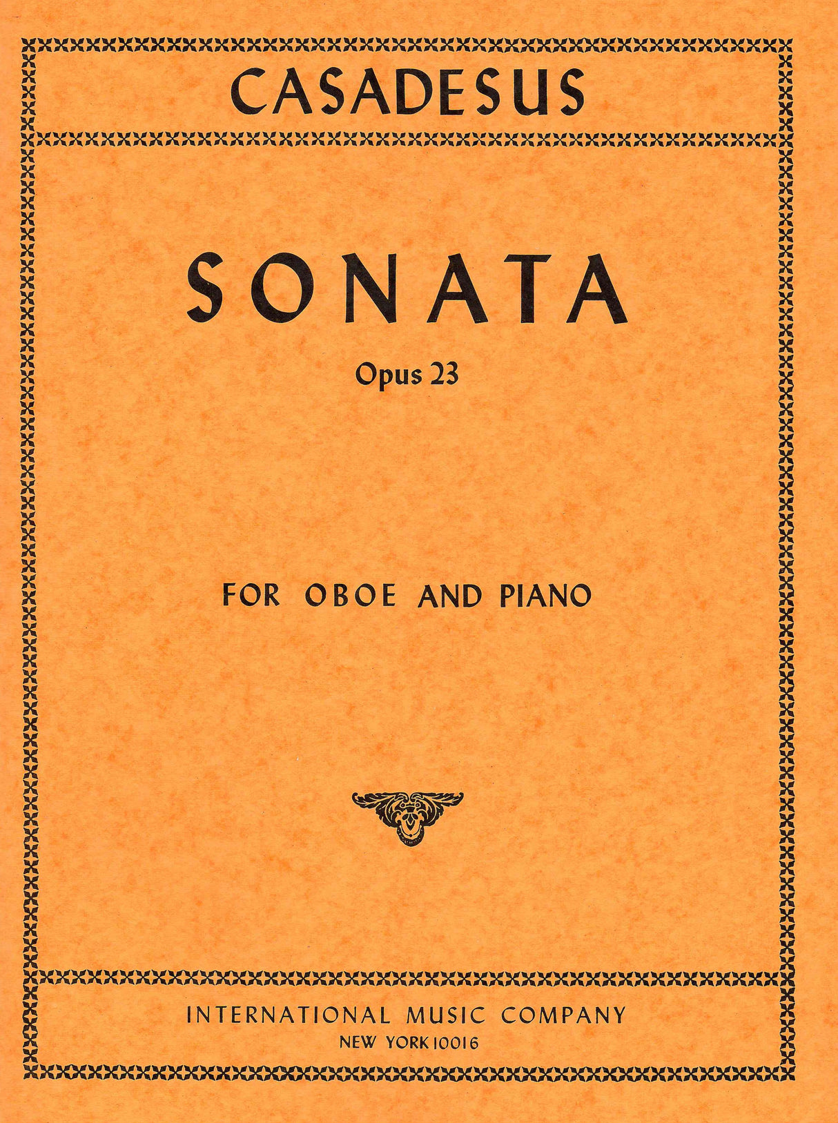Casadesus: Oboe Sonata in F Major, Op. 23