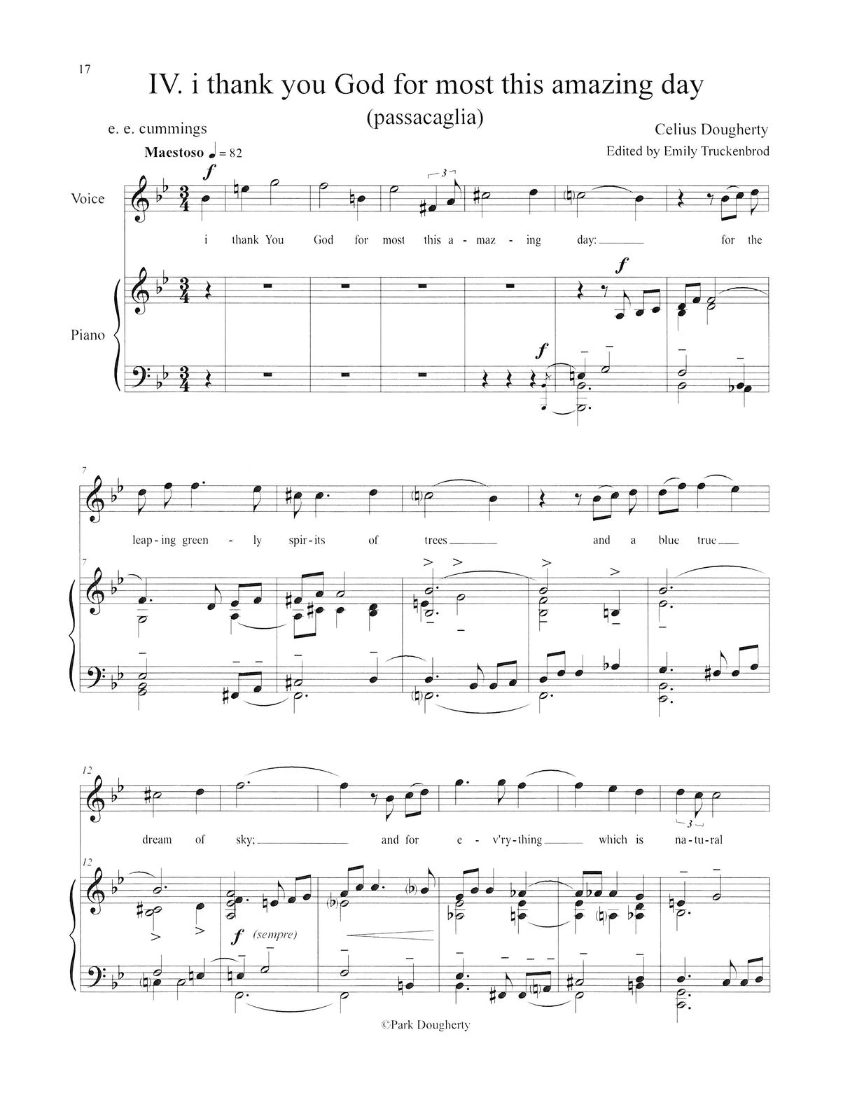 Dougherty: 4 Songs on e. e. cummings