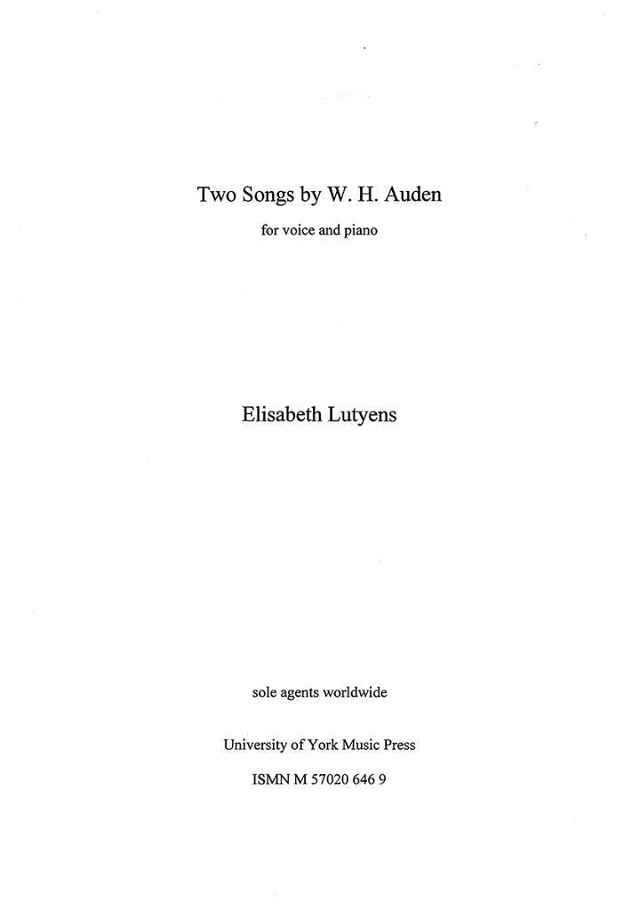 Lutyens: Two Songs by W.H. Auden