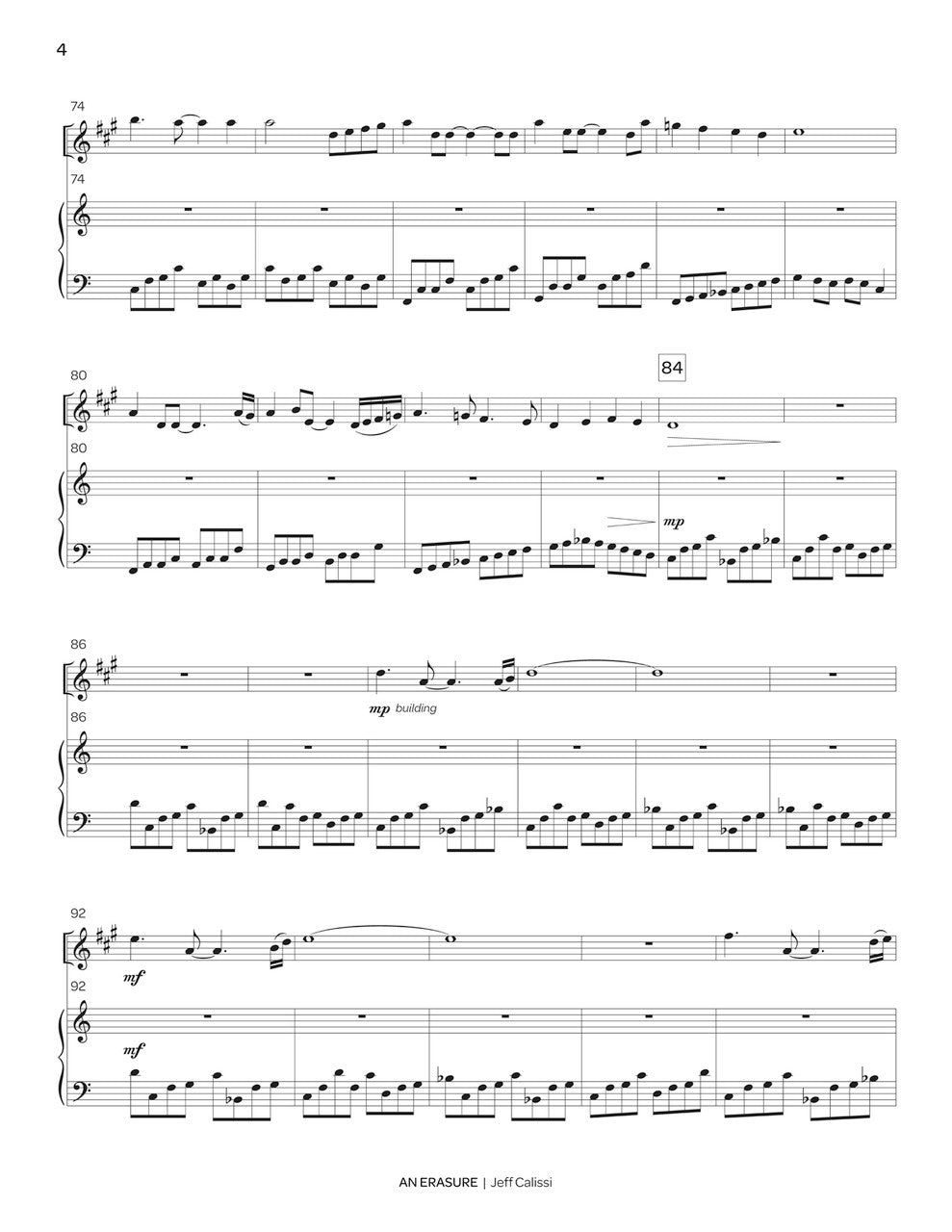 Calissi: An Erasure (Duet for Alto Sax & Marimba)