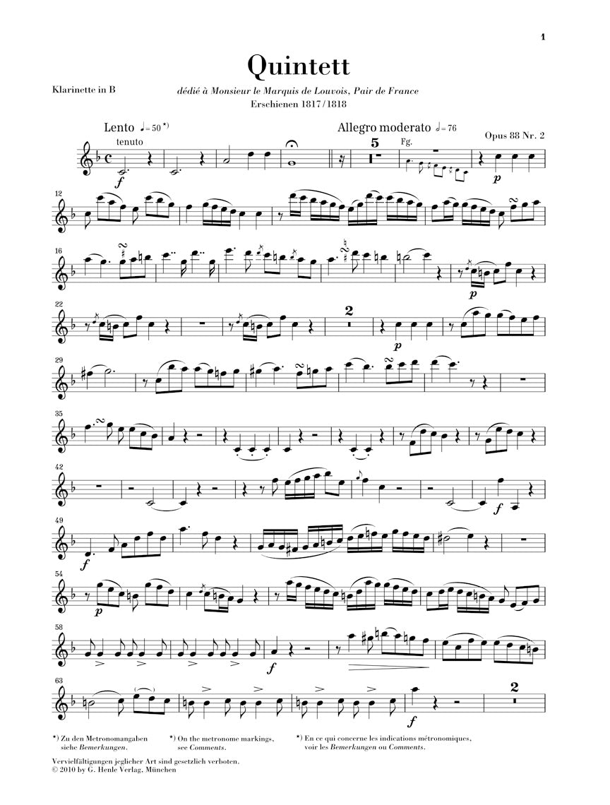 Reicha: Wind Quintet in E-flat Major, Op. 88, No. 2