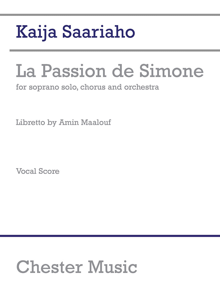Saariaho: La Passion De Simone