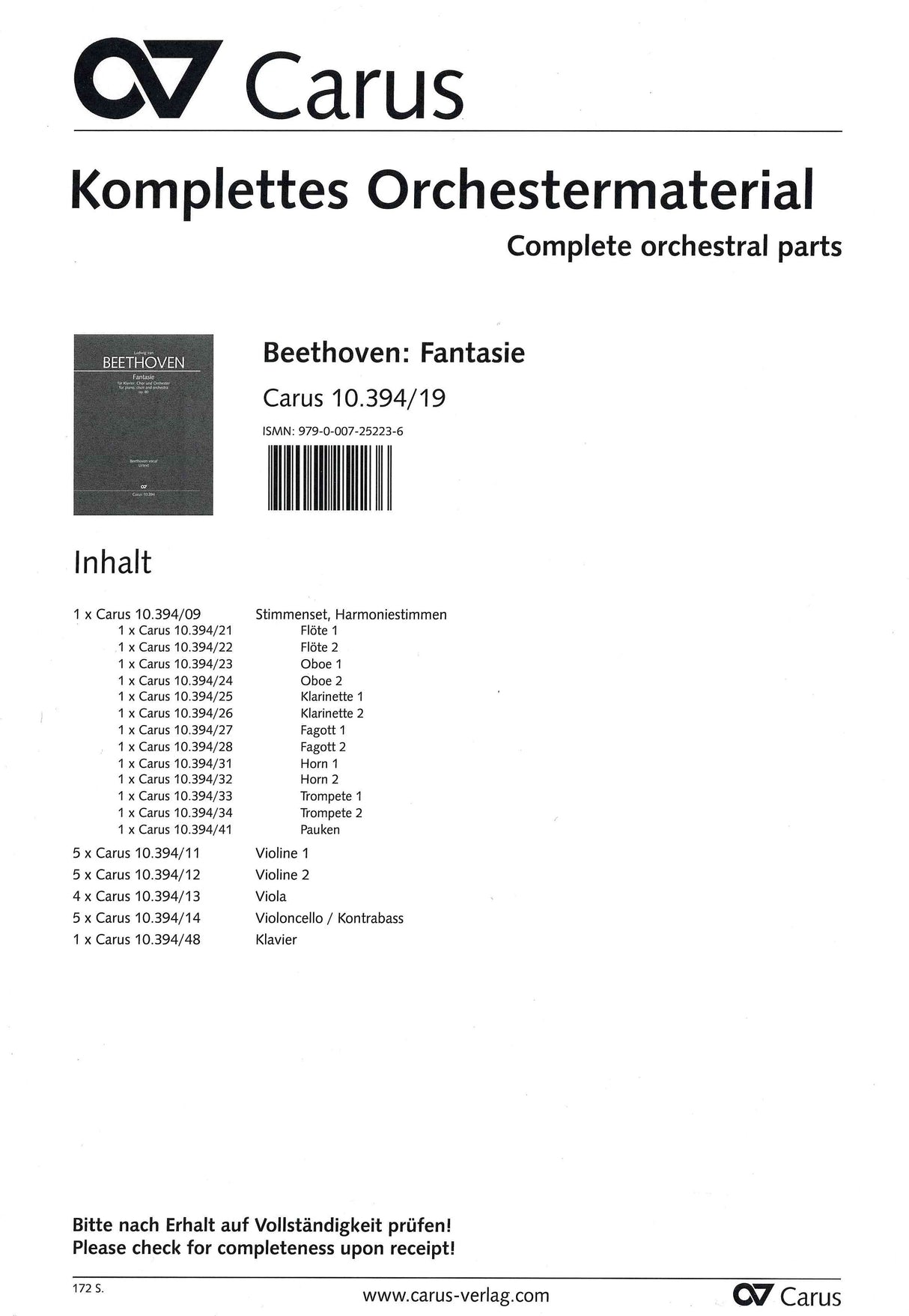 Beethoven: Choral Fantasy in C Minor, Op. 80