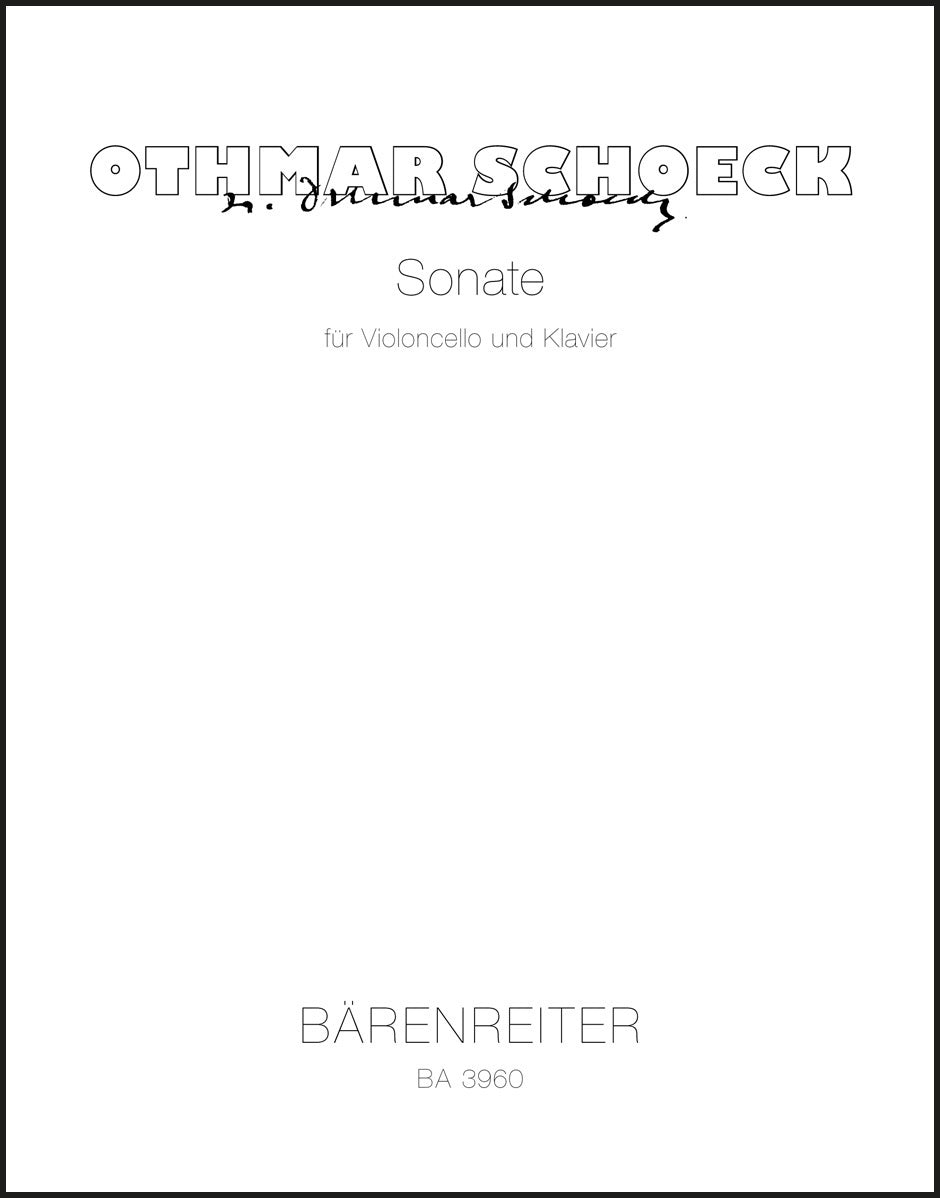 Schoeck: Cello Sonata