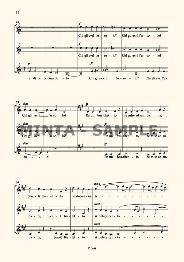 Kodály: 4 Italian Madrigals