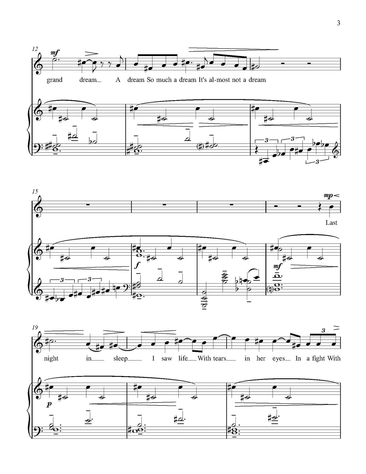 White: Dream (Version for High Voice and Piano)