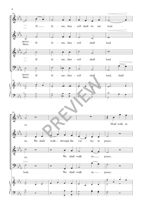 We Shall Walk Through the Valley (arr. for SATB Choir)