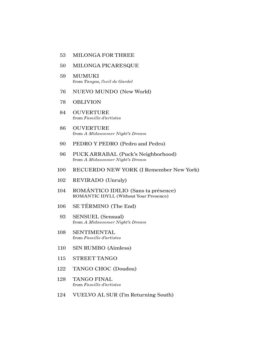 40 Piazzolla Tangos for Piano