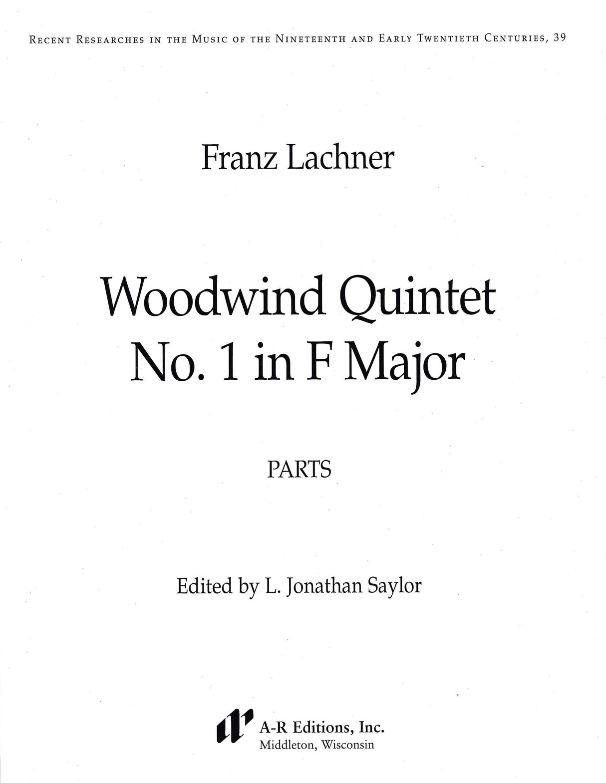 F. Lachner: 2 Wind Quintets