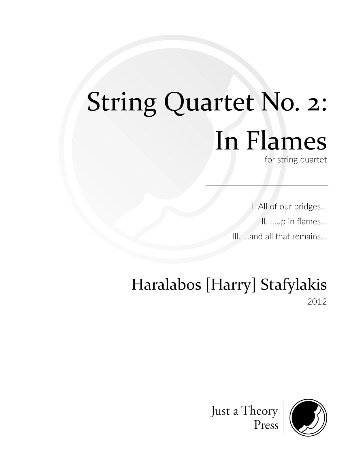 Stafylakis: String Quartet No. 2 ("In Flames")