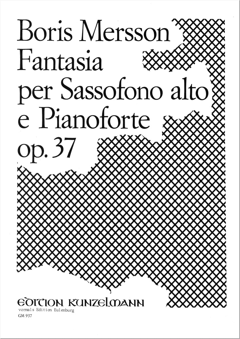 Mersson: Fantasia for Alto Saxophone and Piano
