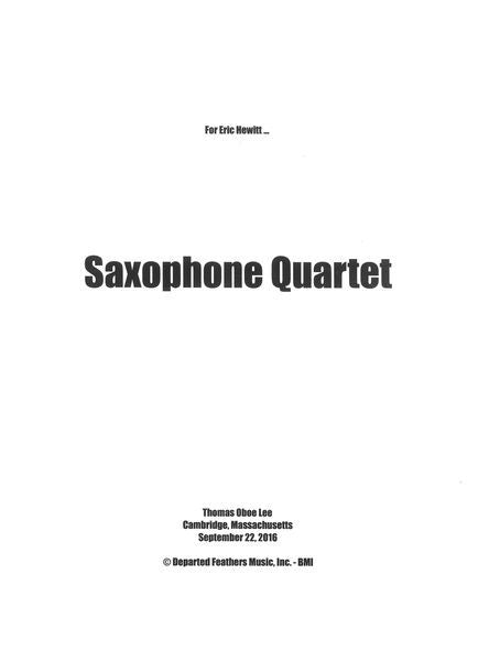 T.O. Lee: Saxophone Quartet
