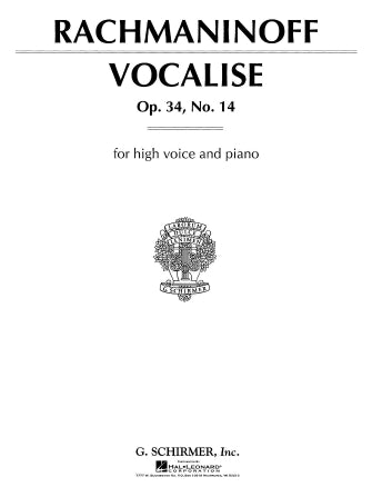 Rachmaninoff: Vocalise, Op. 34, No. 14