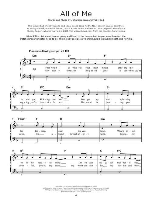 40 of the Most Beautiful Songs Ever (arr. for easy piano)