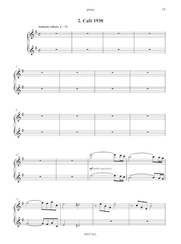 Piazzolla: Histoire du tango (for piano 4-hands)