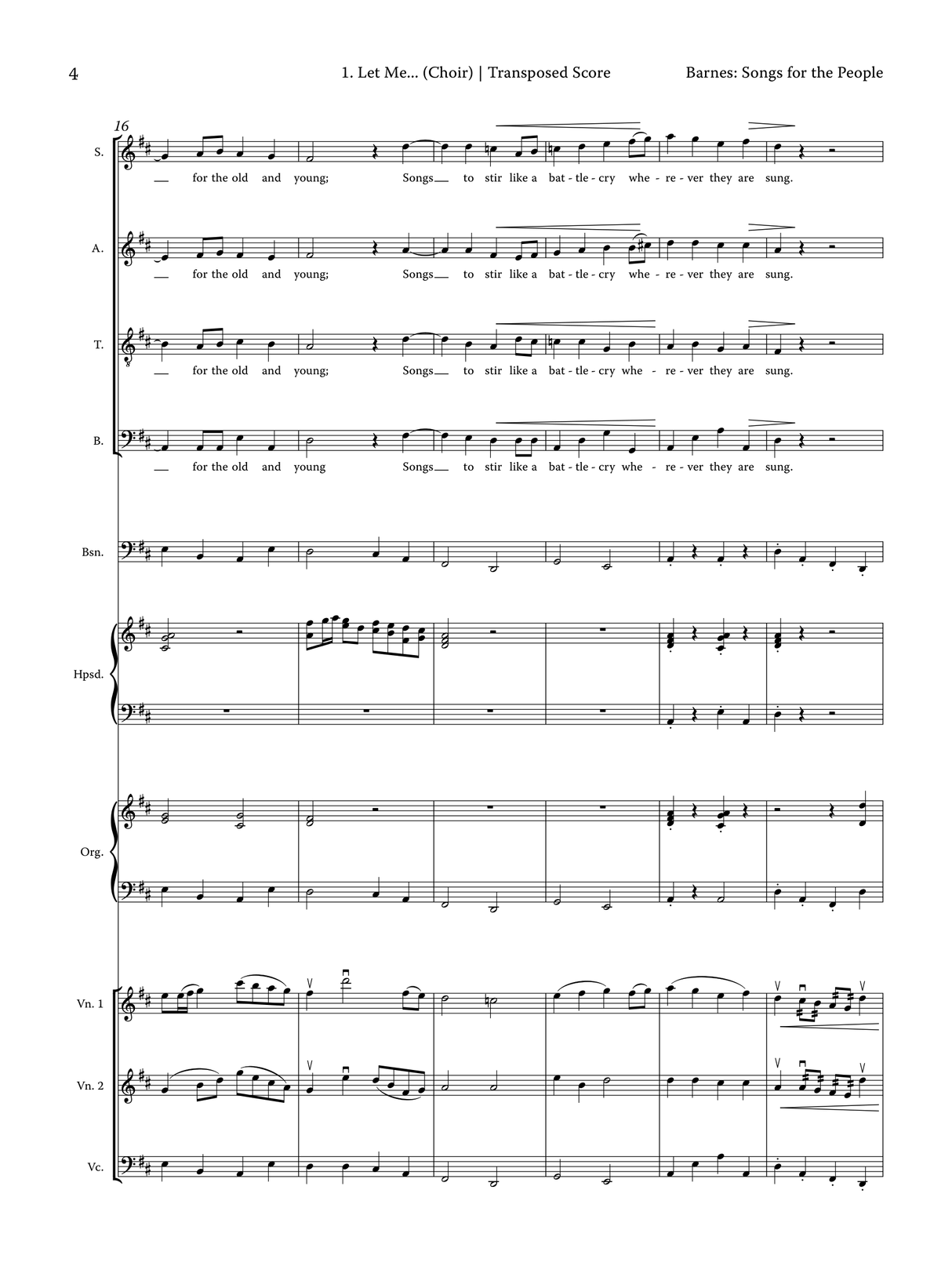 Barnes: Songs for The People