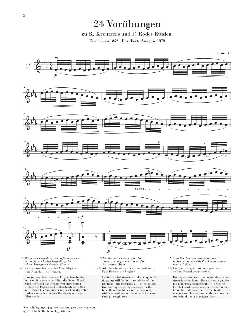 Dont: 24 Preparatory Exercises, Op. 37