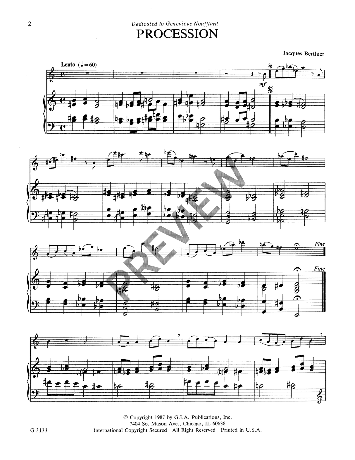 Berthier: Liturgical Meditations - 14 Pieces for Flute and Organ