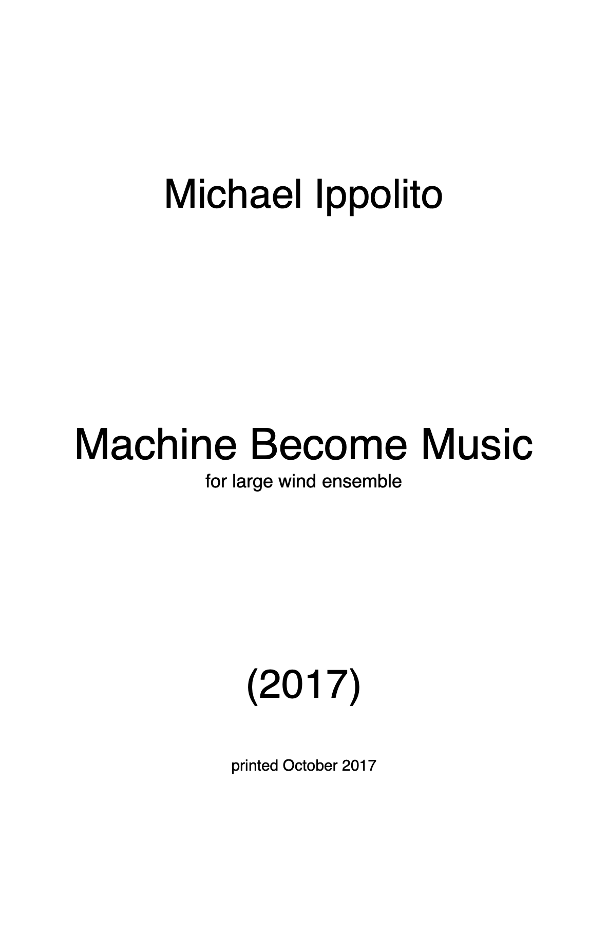 Ippolito: Machine Become Music