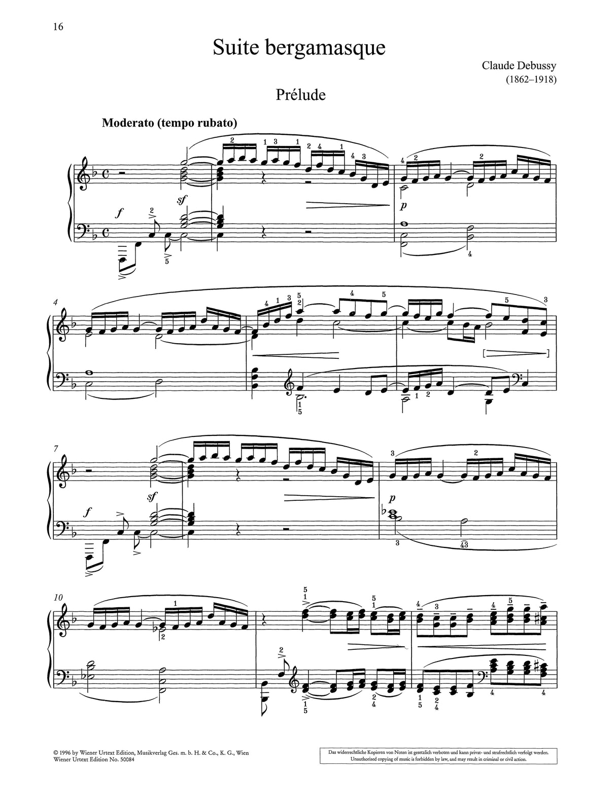 Debussy: Suite bergamasque