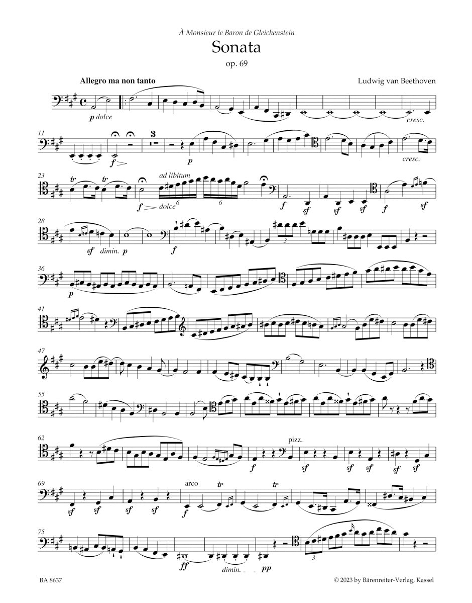 Beethoven: Cello Sonata in A Major, Op. 69