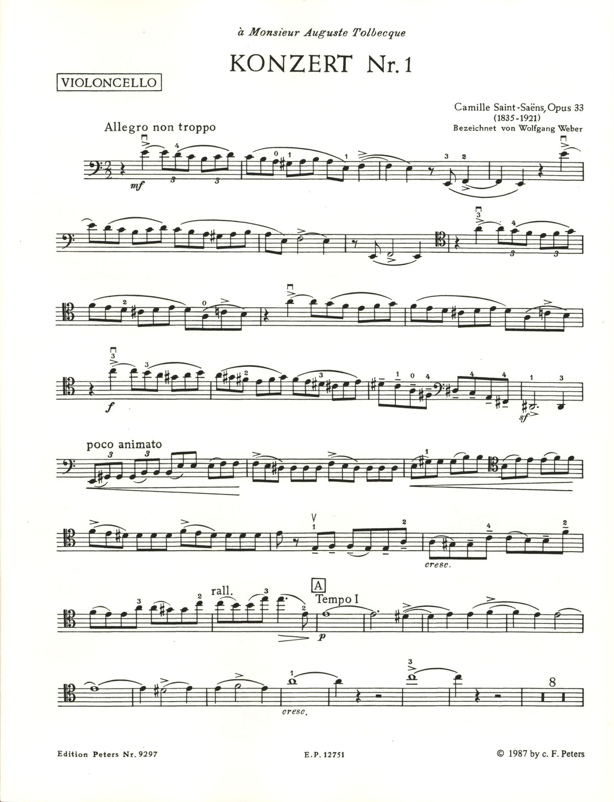 Saint-Saëns: Cello Concerto No. 1 in A Minor, Op. 33