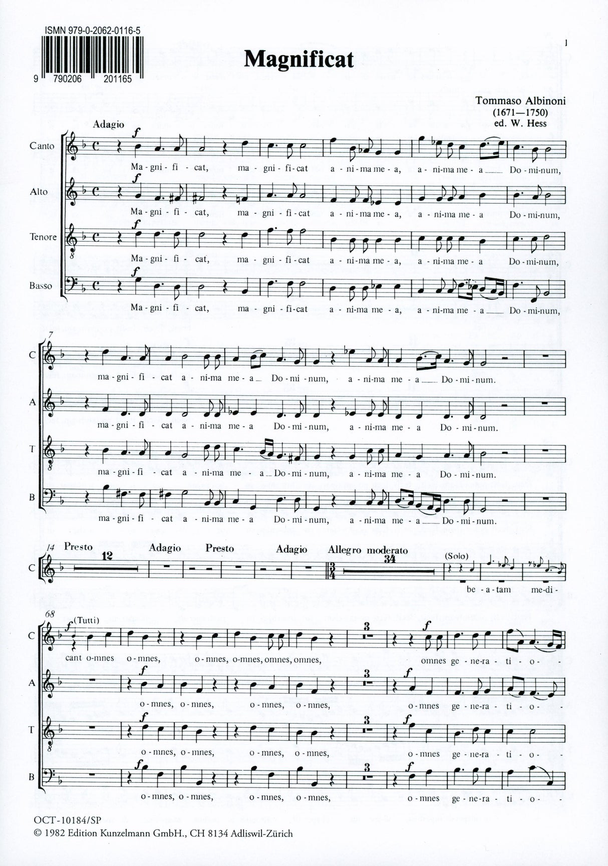 Albinoni: Magnificat