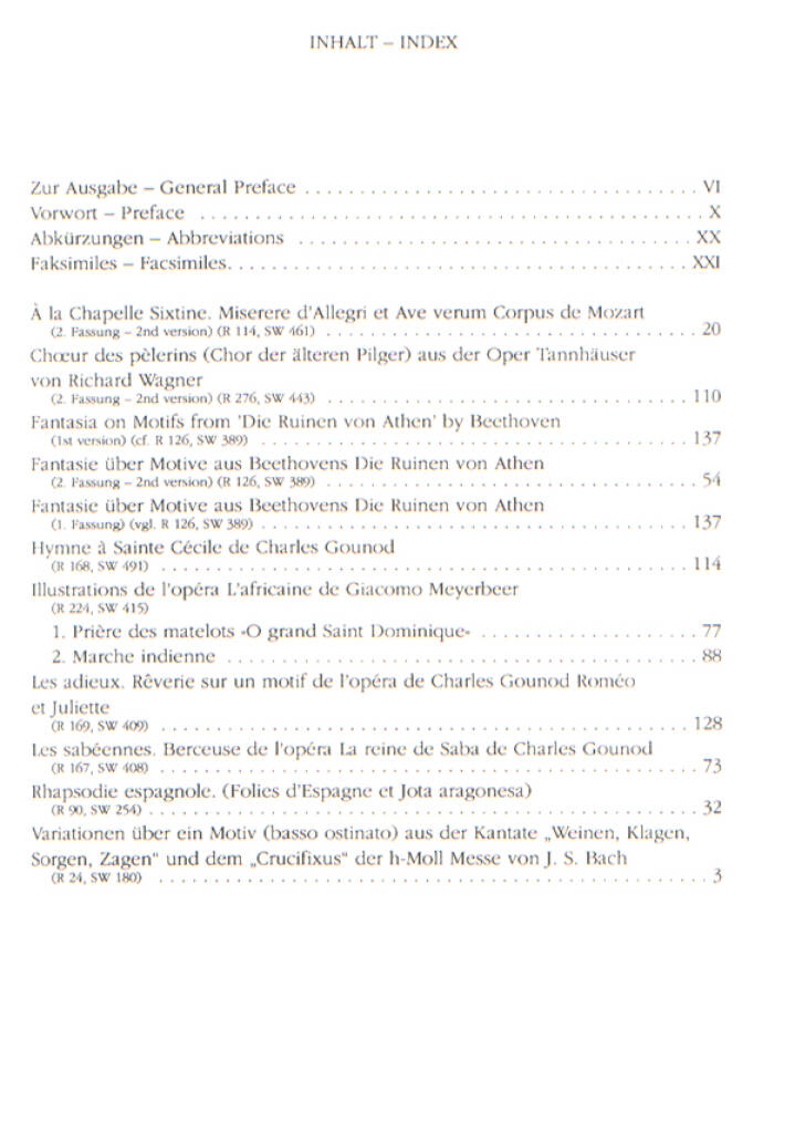 Liszt: Free Arrangements and Transcriptions - Volume 12