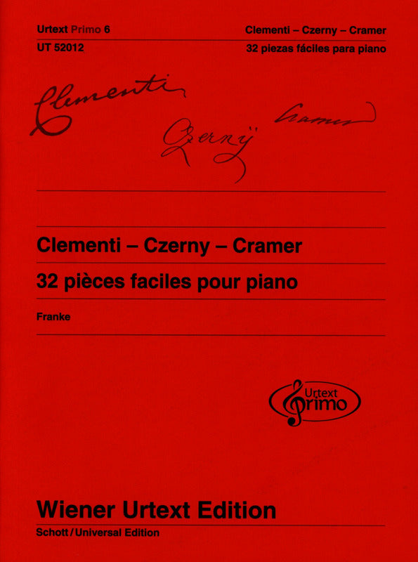 Clementi-Czerny-Cramer: 32 Easy Piano Pieces