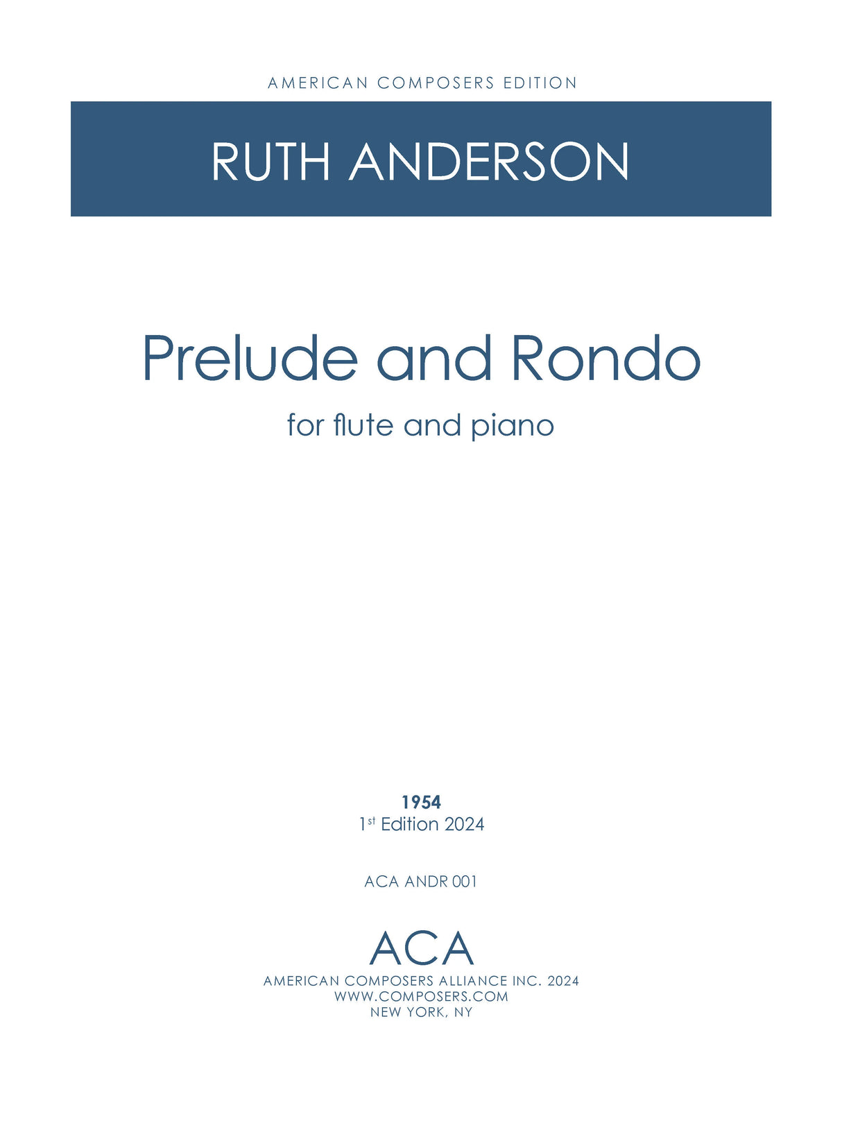 R. Anderson: Prelude & Rondo