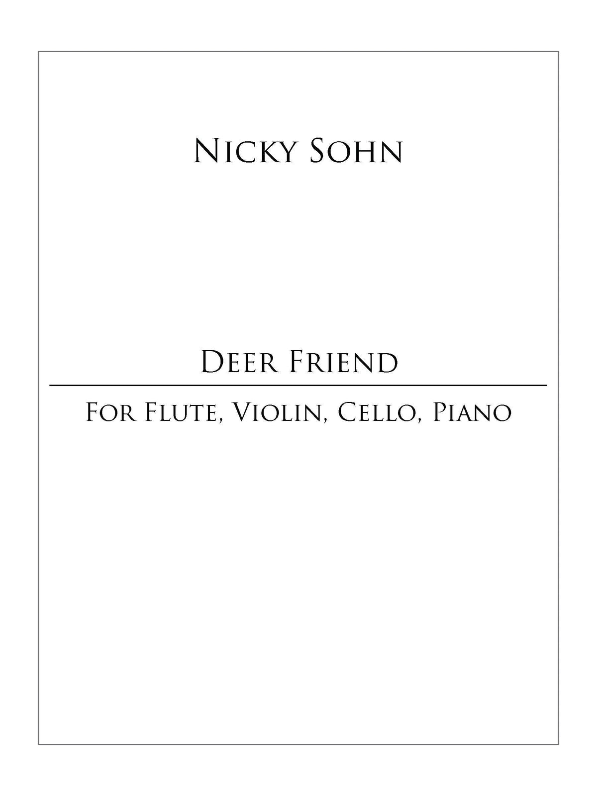 Sohn: Deer Friend
