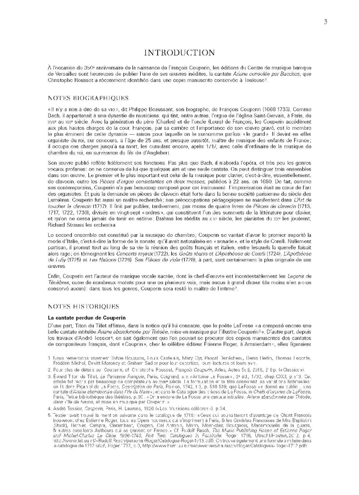 Couperin: Ariane Consolée par Bacchus