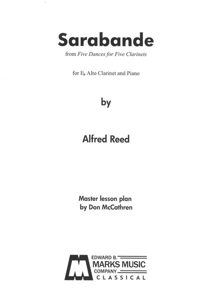 Reed: Sarabande (arr. for alto clarinet and piano)
